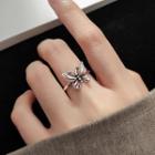 Butterfly Sterling Silver Open Ring S925 Silver Ring - One Size