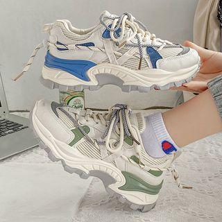 Platform Color Block Athletic Sneakers