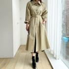 Single-breasted Belted Long Trench Coat