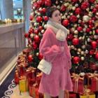 Long-sleeve Ruffled Coat Dress