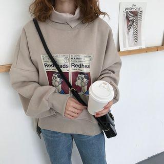 Print Dip Back Pullover
