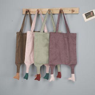 Cartoon Corduroy Tote Bag