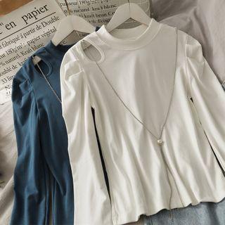 Details Chain-accent Cutout T-shirt