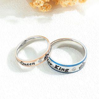 Stainless Steel Couple Matching Ring
