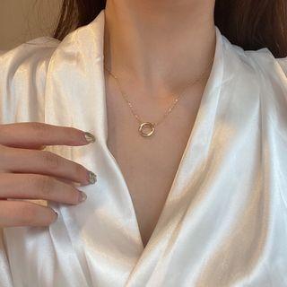 Hoop Necklace 1 Piece - Necklace - Gold - One Size