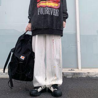 High-waist Splash Wide-leg Pants