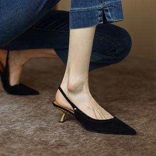 High-heel Slingback Mules