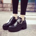 Platform Block Heel Loafers