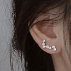 925 Sterling Silver Star Earring 1 Pair - 925 Silver - Earrings - Seven Stars - One Size