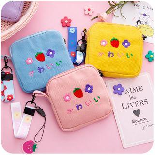 Embroidered Zipper Pouch