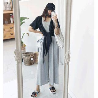 Round-neck Sleeveless Jumpsuit