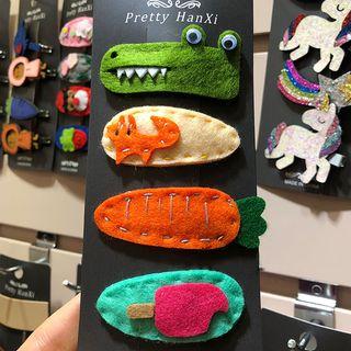 Felt Crocodile / Fox / Carrot / Popsicle Hair Clip