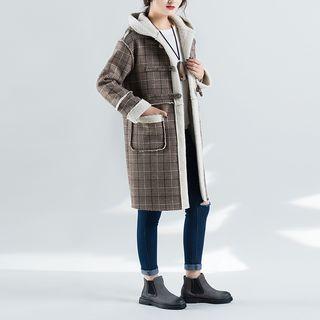 Hooded Fleece-lined Toggle Coat