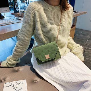 Faux-leather Flap Chain-strap Cross Bag
