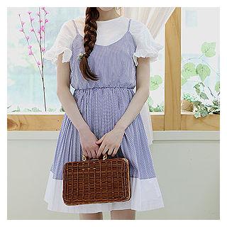 Spaghetti-strap Gathered-waist Dress