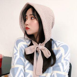 Bow Knit Bonnet Hat