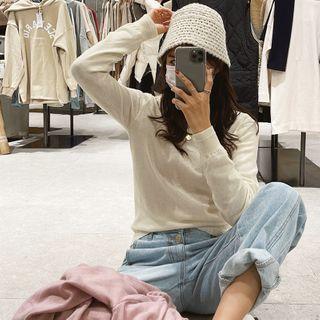 V-neck Woolen Knit Top
