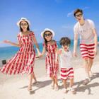 Family Matching Off-shoulder Sundress / Short-sleeve T-shirt / Shorts / Set
