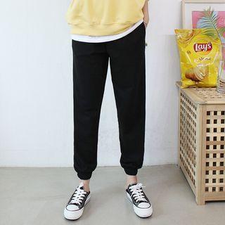 Smiley-tag Jogger Pants