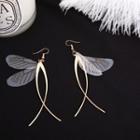 Wing Hook Drop Earring 1 Pair - C6019 - Gold - One Size