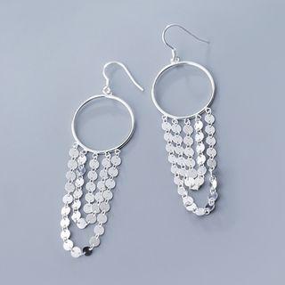 Chandelier 925 Sterling Silver Earring 1 Pair - S925 Silver - White - One Size
