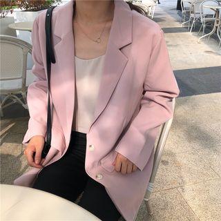 Single-button Blazer Pink - One Size