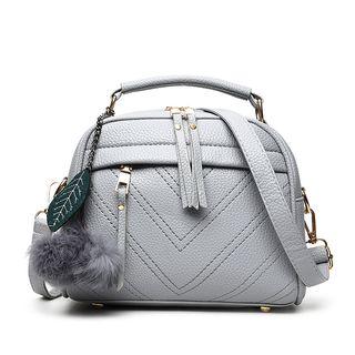 Pom Pom Detail Crossbody Bag