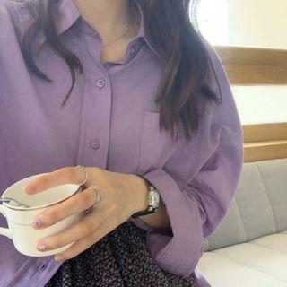 Plain Shirt Violet - One Size
