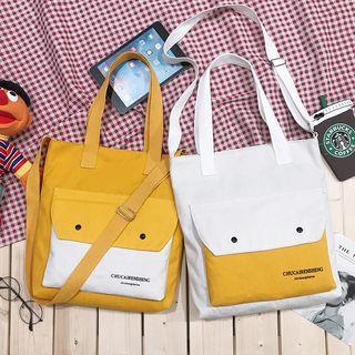 Canvas Front Pocket Tote Bag