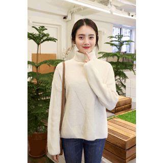 Turtle-neck Alpaca Blend Sweater
