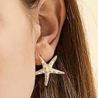 Faux Pearl Star Drop Earring 1 Pair - Gold - One Size