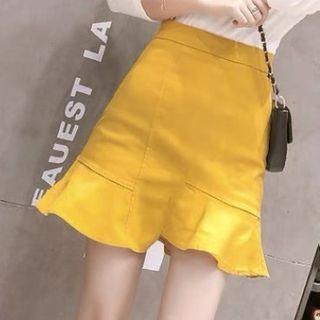High-waist A-line Mini Mermaid Skirt