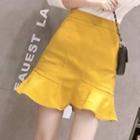 High-waist A-line Mini Mermaid Skirt