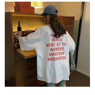 Boot-cut Pants / 3/4-sleeve T-shirt