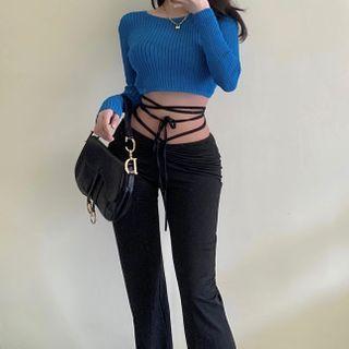 Cross Waist Straight Fit Pants