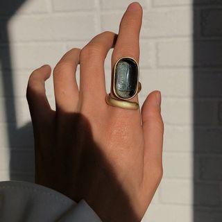 Retro Alloy Ring 1 Pc - Gold - One Size