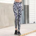 Zebra Patterned Yoga Pants