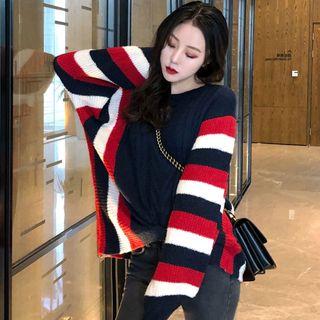 Stripe Sweater Sapphire Blue - One Size