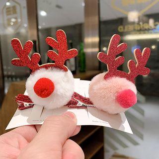 Christmas Elk Glitter Hair Clip ( Various Designs )