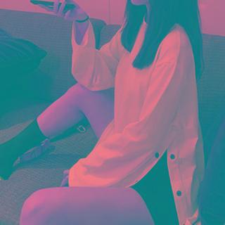 Long-sleeve Button-up Side T-shirt