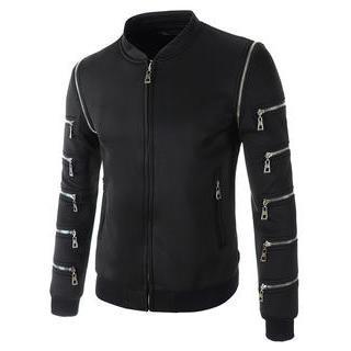 Zip-trim Zip-up Jacket
