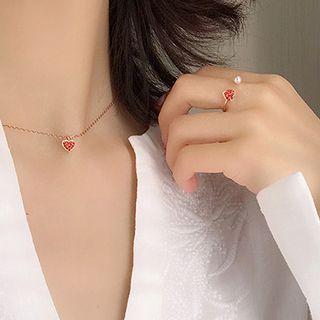 Heart Earring / Open Ring / Necklace