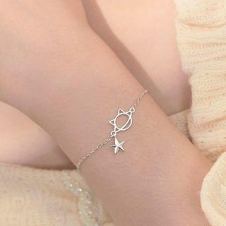 Cat Sterling Silver Bracelet