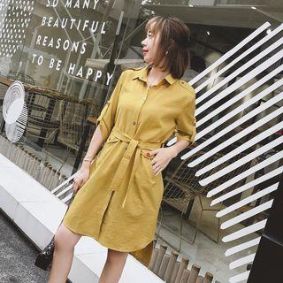 3/4-sleeve Light Jacket With Sash
