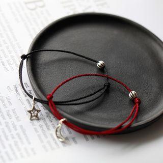 925 Sterling Silver Moon / Star String Bracelet