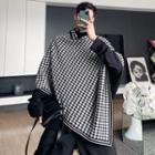 Houndstooth Cape Black & White - One Size
