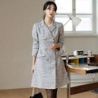 Faux-pearl A-line Tweed Dress