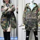 Applique Camouflage Parka