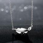 Simple And Fashion Leaf Necklace Silver - One Size
