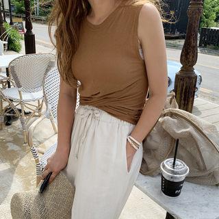 Criss-cross Tank Top Brown - One Size